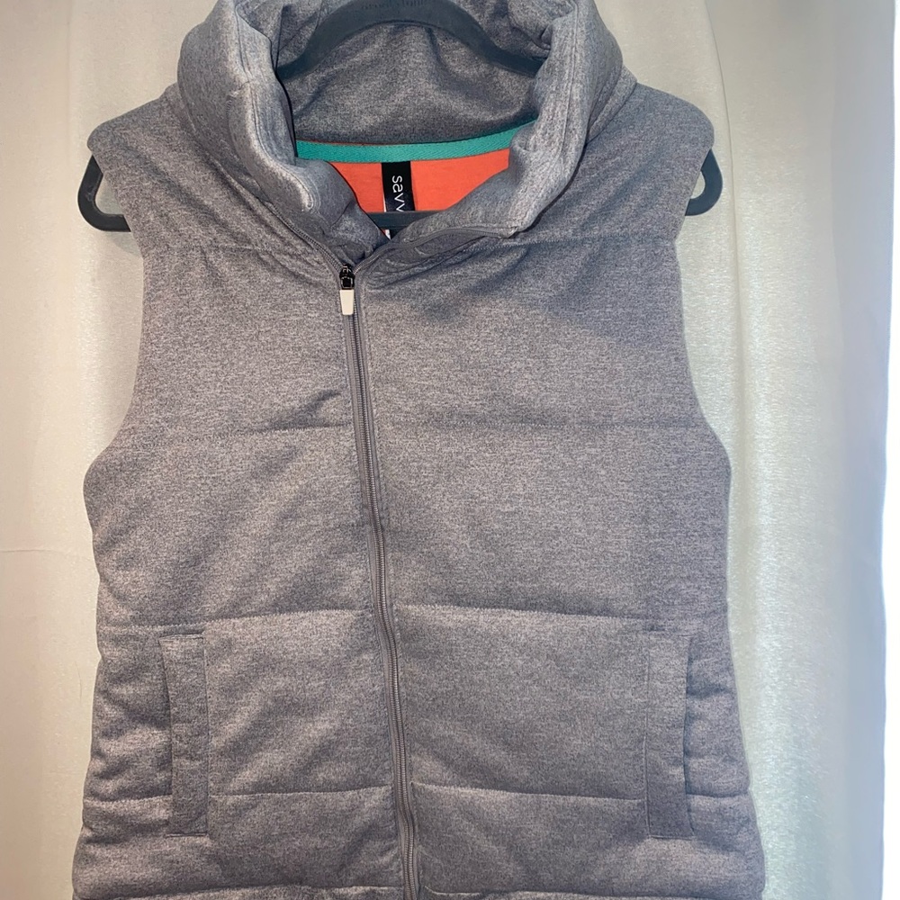 Savvi Meg vest SZ Large NWOT grey heather